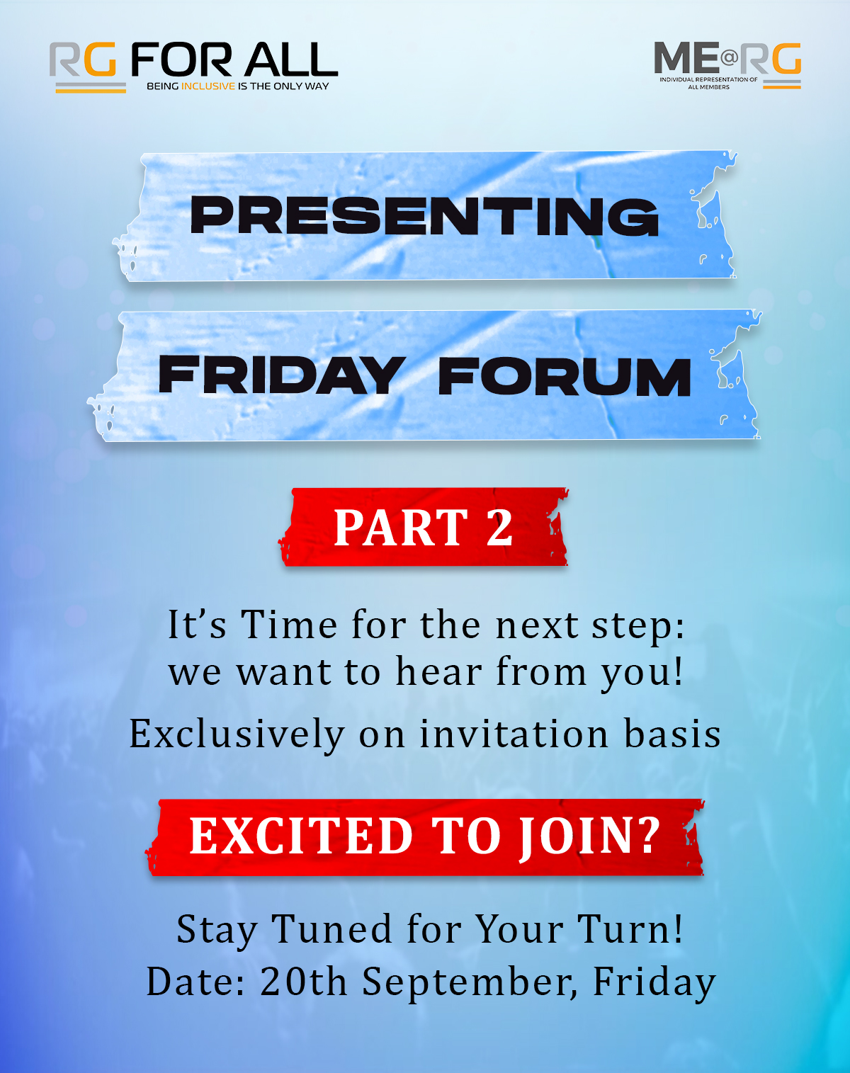 Friday Forums